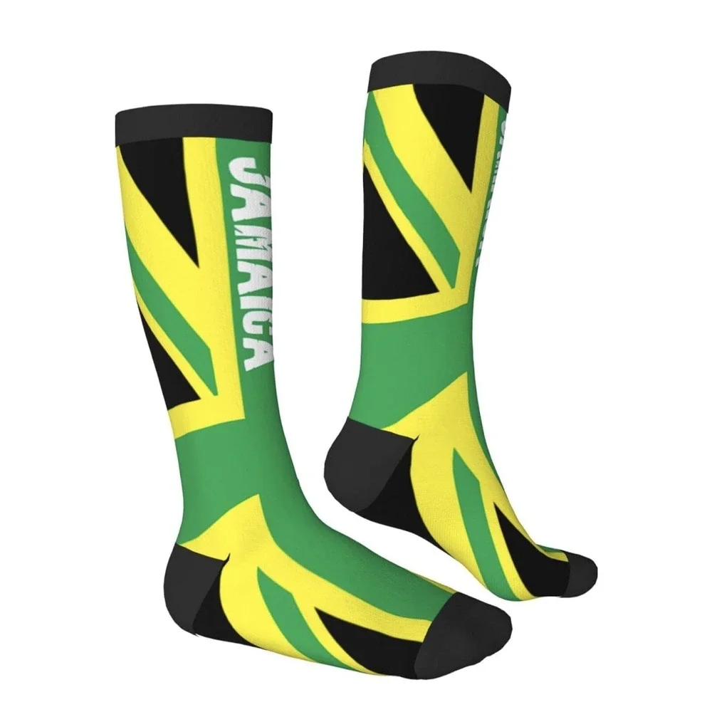 Unisex Novelty Socks Women Men Teens Soft Knee High Crew Socks  Jamaica